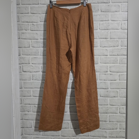 Reformation Linen Trouser Tan size 0 - Picture 3 of 8